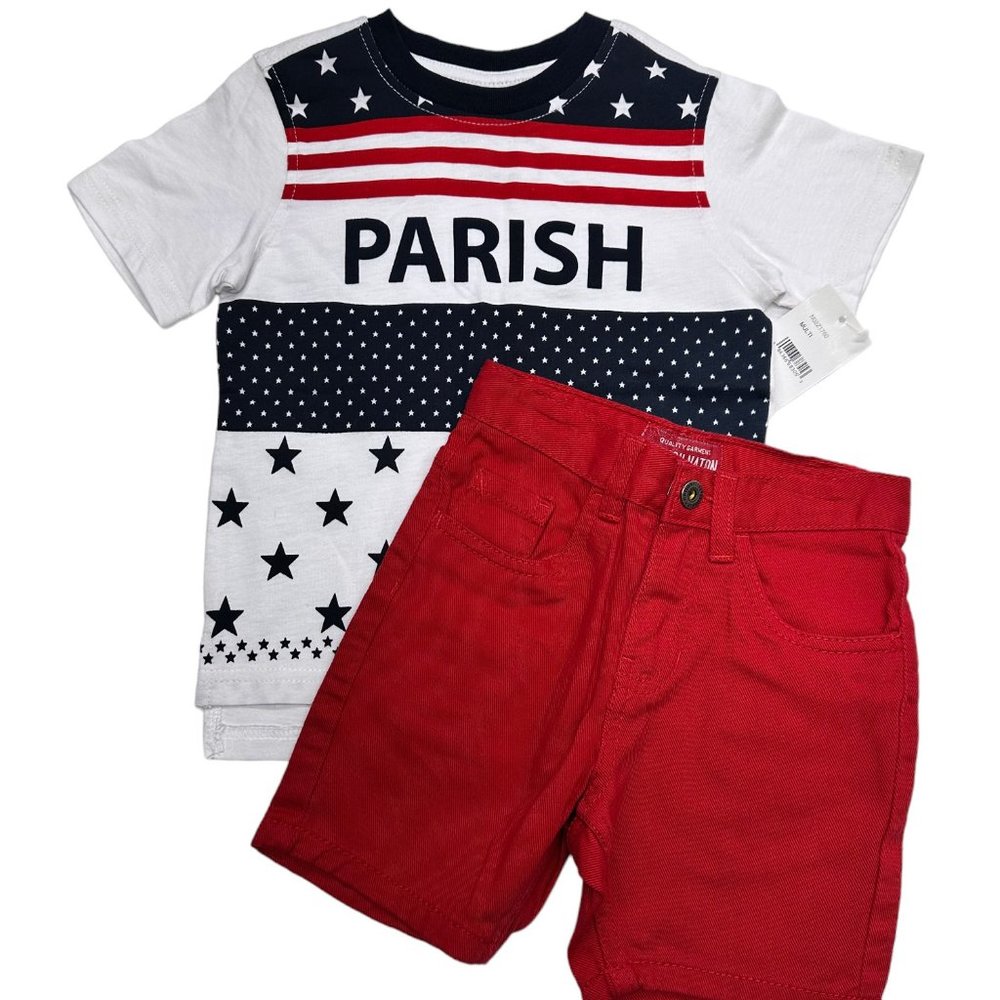 Parish Nation Stars and Stripes Short Set (2T)
